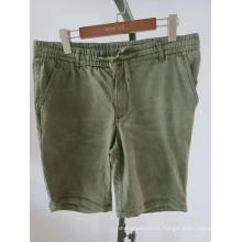 cotton twill elastic waist with tie mens shorts